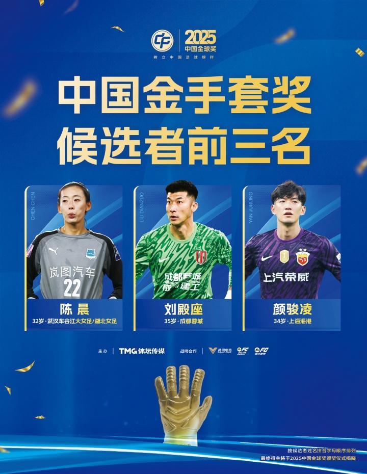 博鱼体育登录入口-2025中国金球奖各奖项前三名揭晓 U23国足两大新星入围